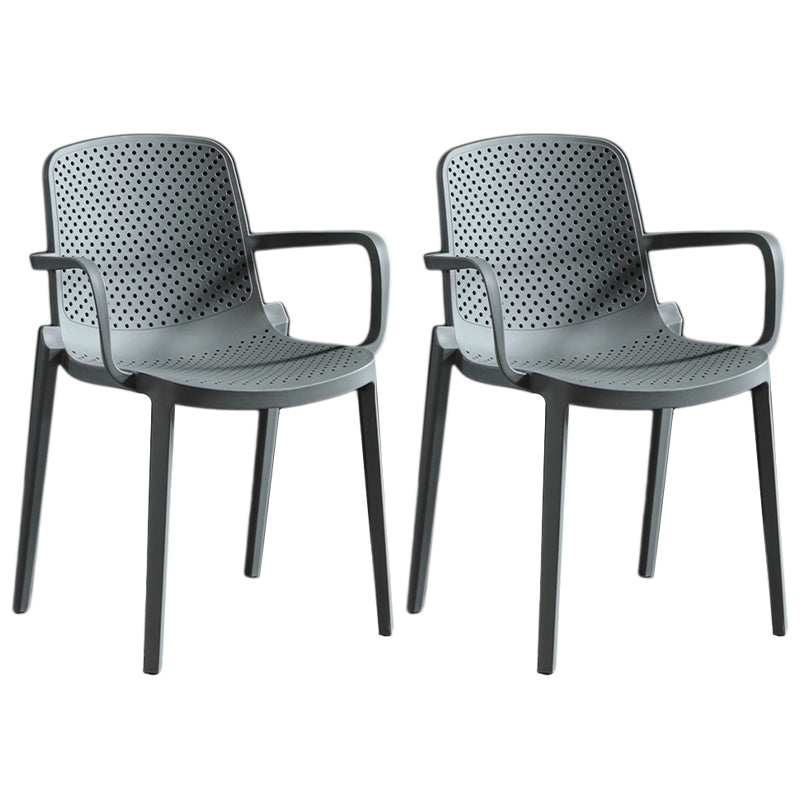 Contemporary Plastic Chair Parsons Chair in Matte Finish for Home