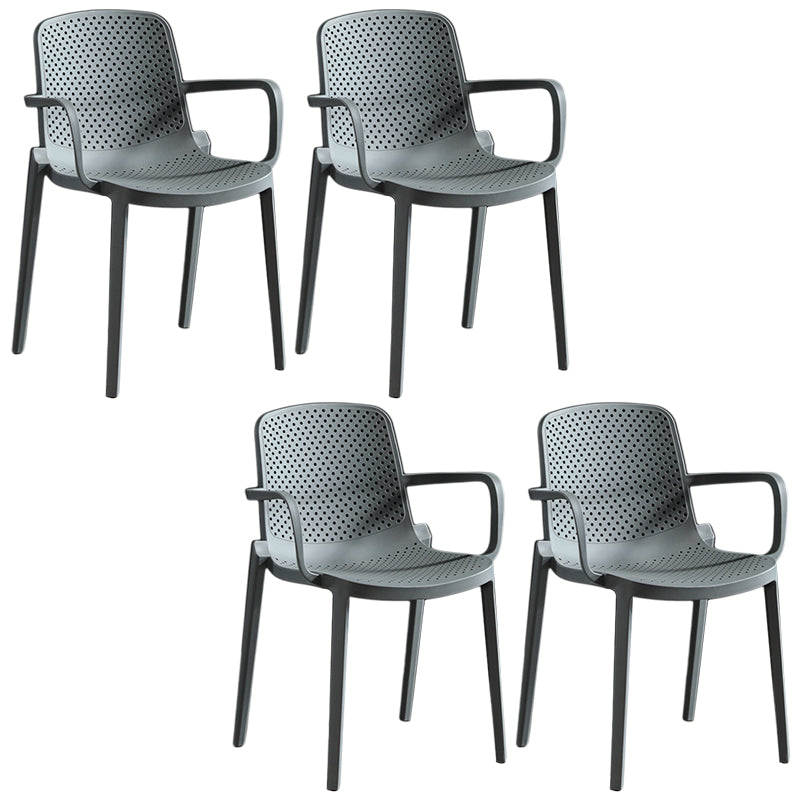 Contemporary Plastic Chair Parsons Chair in Matte Finish for Home