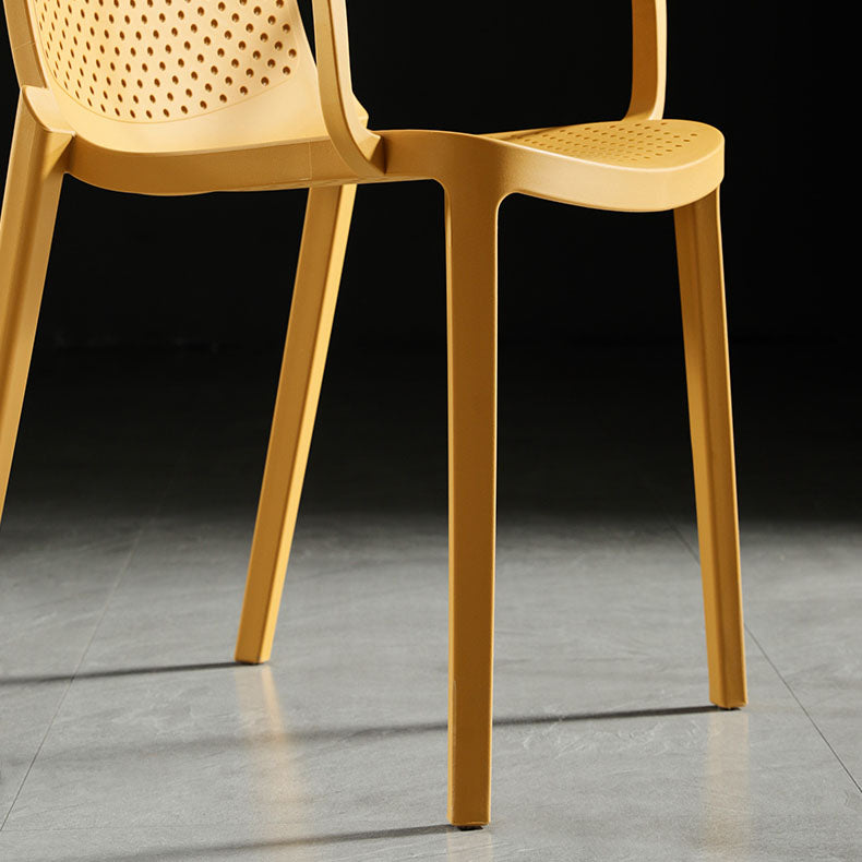 Contemporary Plastic Chair Parsons Chair in Matte Finish for Home