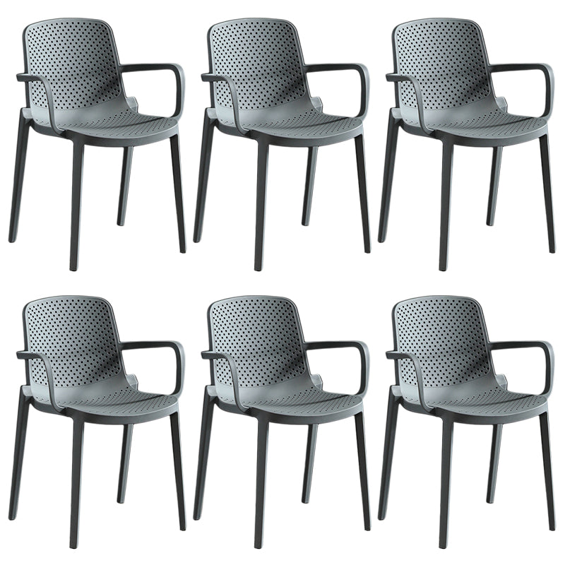 Contemporary Plastic Chair Parsons Chair in Matte Finish for Home