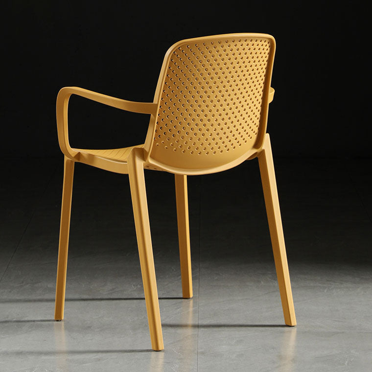 Contemporary Plastic Chair Parsons Chair in Matte Finish for Home