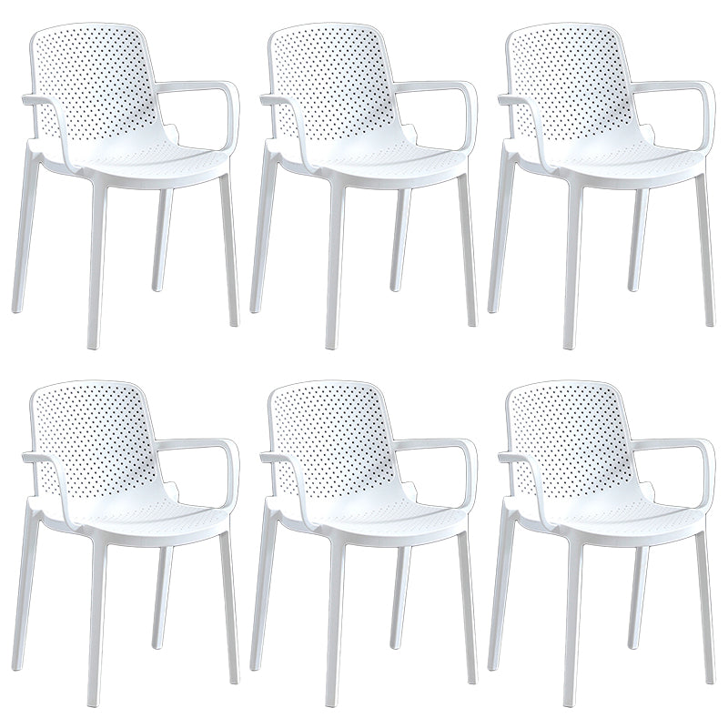 Contemporary Plastic Chair Parsons Chair in Matte Finish for Home