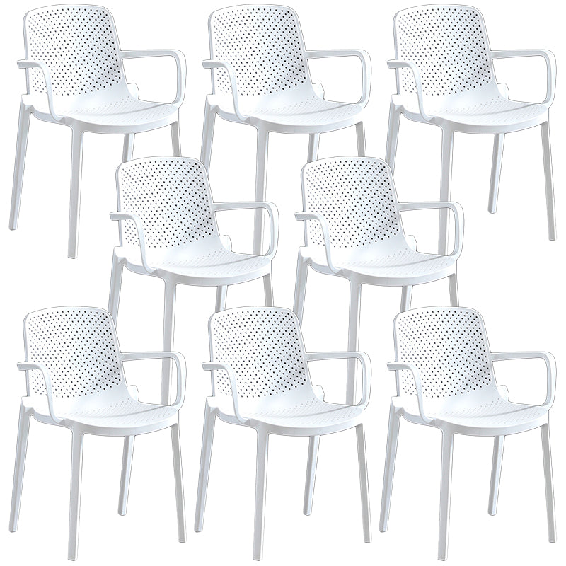 Contemporary Plastic Chair Parsons Chair in Matte Finish for Home