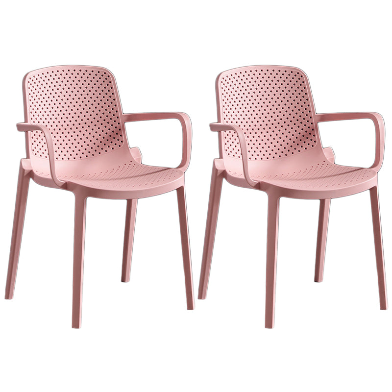 Contemporary Plastic Chair Parsons Chair in Matte Finish for Home