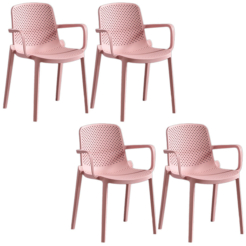 Contemporary Plastic Chair Parsons Chair in Matte Finish for Home