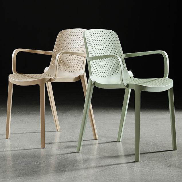 Contemporary Plastic Chair Parsons Chair in Matte Finish for Home