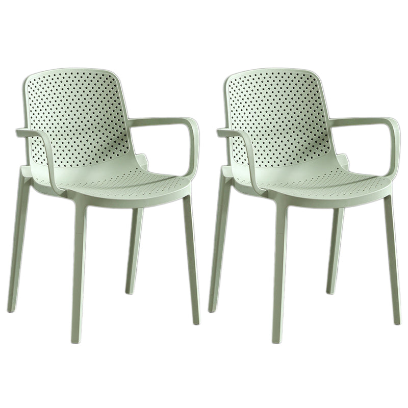 Contemporary Plastic Chair Parsons Chair in Matte Finish for Home