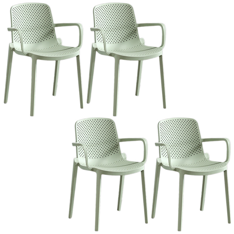 Contemporary Plastic Chair Parsons Chair in Matte Finish for Home