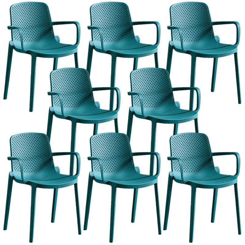 Contemporary Plastic Chair Parsons Chair in Matte Finish for Home