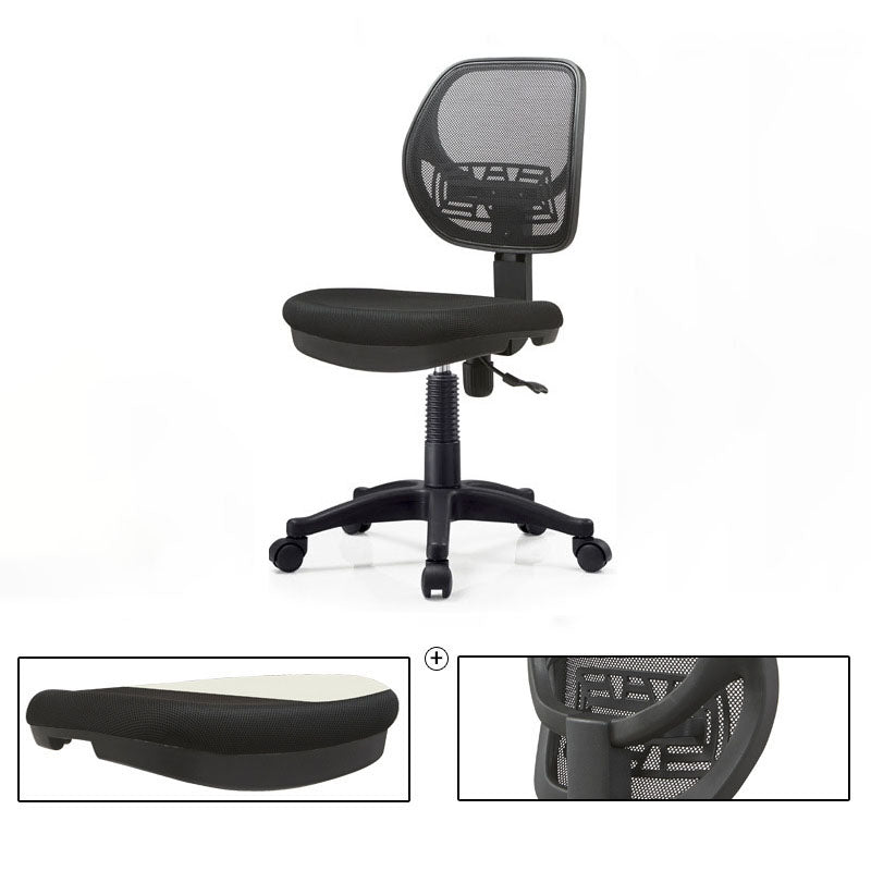 Black Nylon Modern Conference Chair Low Back Mesh Conference Chair