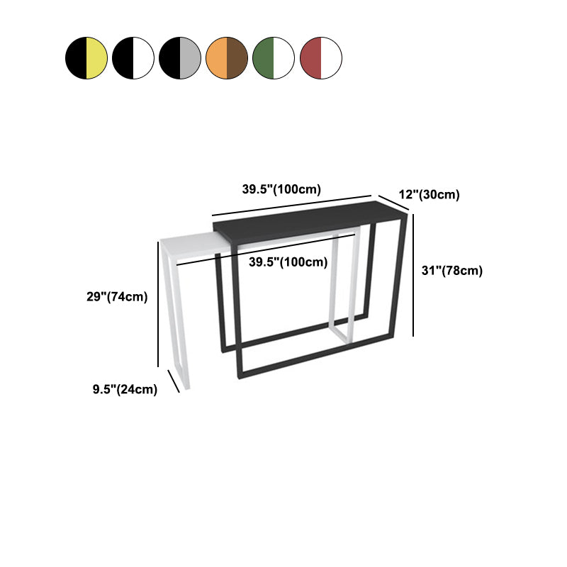 Scratch Resistant Ironcraft Rectangle Console Table Contemporary Accent Table