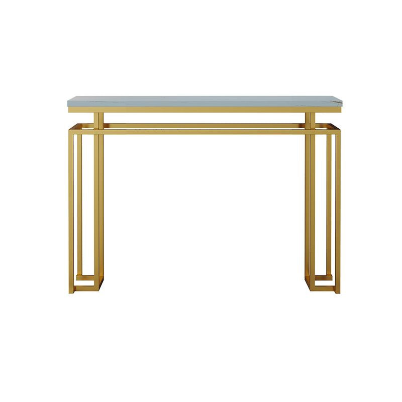 Glam Rectangle Marble/metal Scratch Resistant Console Table for Hall