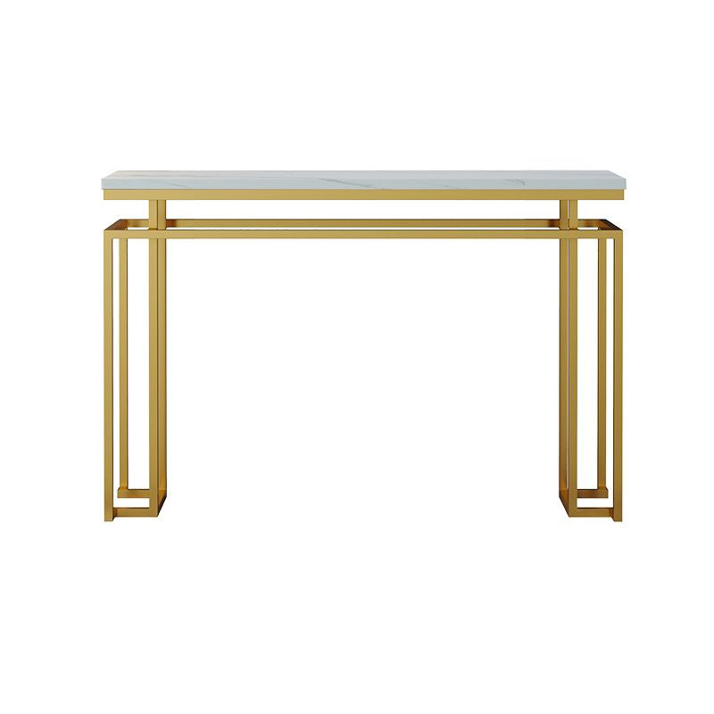 Glam Rectangle Marble/metal Scratch Resistant Console Table for Hall