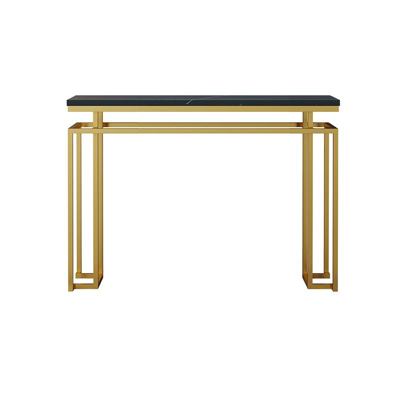 Glam Rectangle Marble/metal Scratch Resistant Console Table for Hall