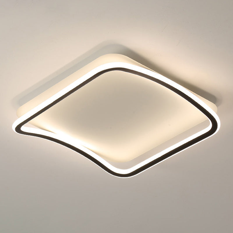 Modern Style Geometry Shape Ceiling Lighting Metal 1 Light Ceiling Lamp