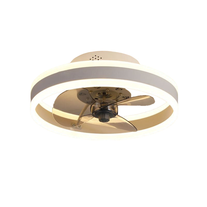 Metal Round Shape Ceiling Fans Light Modern Style Multi-Lights Ceiling Fan Light