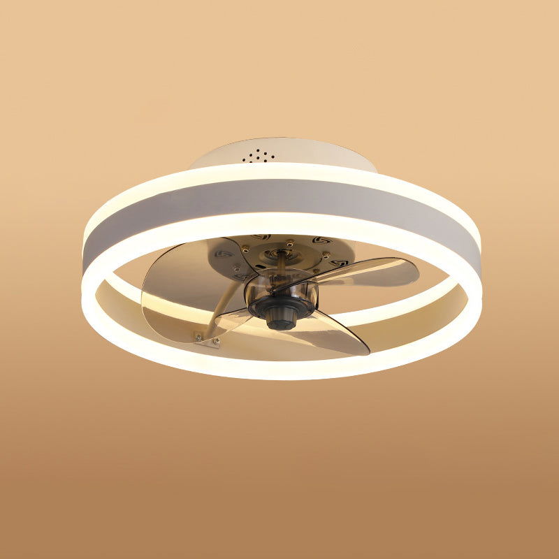 Metal Round Shape Ceiling Fans Light Modern Style Multi-Lights Ceiling Fan Light