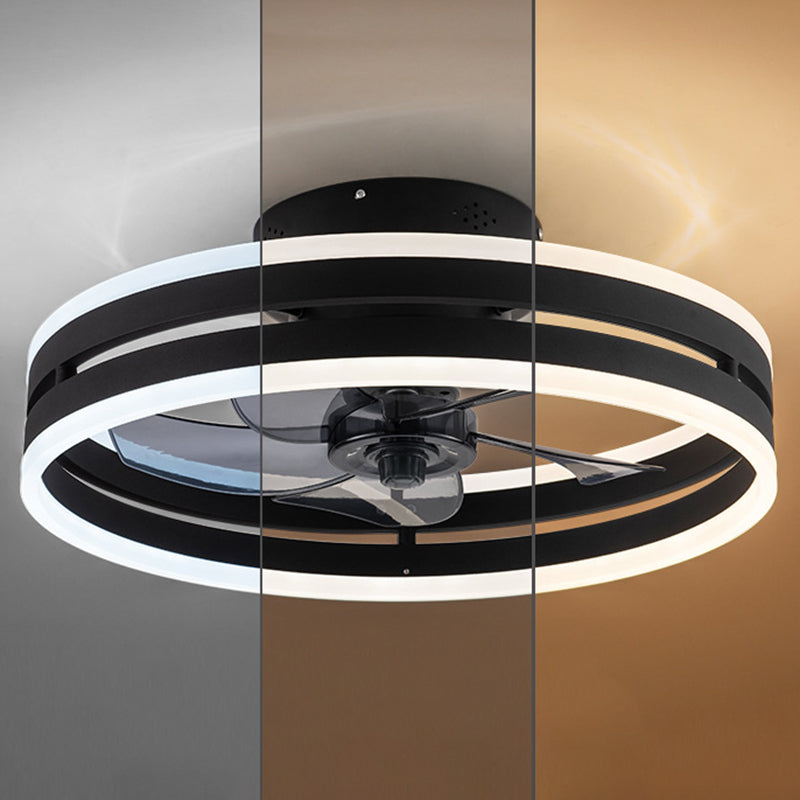 Metal Round Shape Ceiling Fans Light Modern Style Multi-Lights Ceiling Fan Light