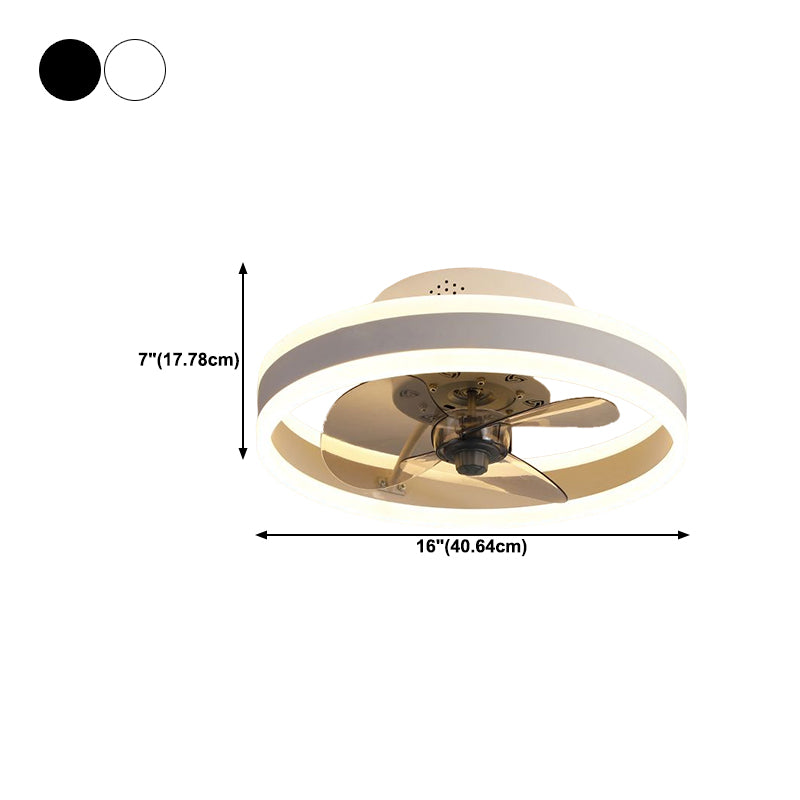 Metal Round Shape Ceiling Fans Light Modern Style Multi-Lights Ceiling Fan Light