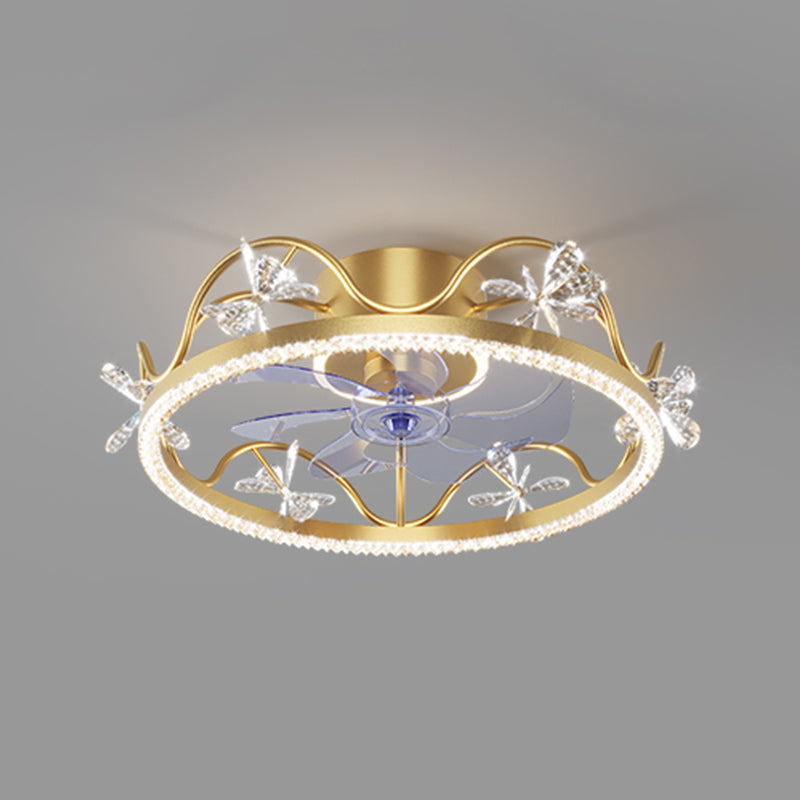 Multi Light Ceiling Fan Light Modern Style Metal Ceiling Fan Light for Children's Room