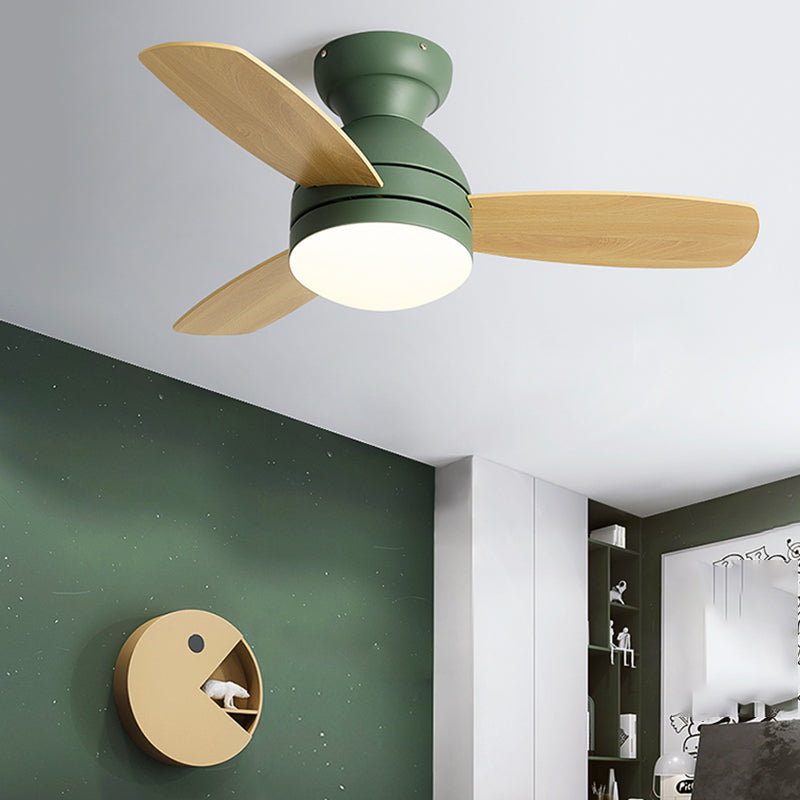 1 Light Ceiling Fan Lamp Modern Style Metal Ceiling Fan Lighting for Children's Room