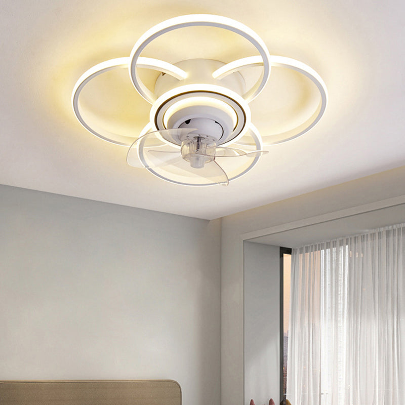 Metal Round Shape Ceiling Fans Light Modern Style 5-Lights Ceiling Fan Light