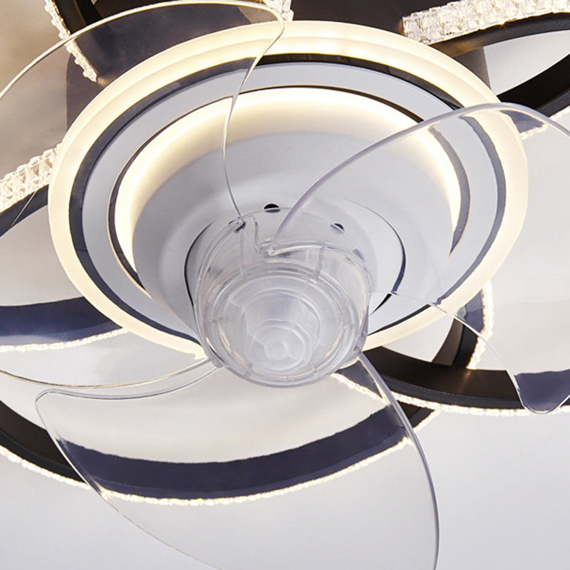 Metal Round Shape Ceiling Fans Light Modern Style 5-Lights Ceiling Fan Light
