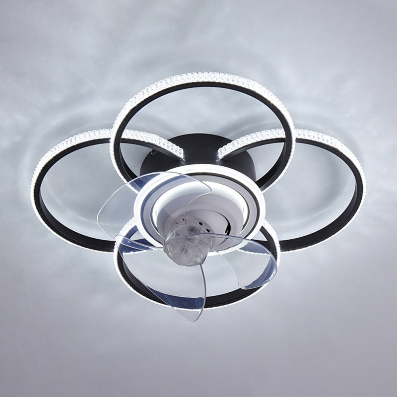 Metal Round Shape Ceiling Fans Light Modern Style 5-Lights Ceiling Fan Light