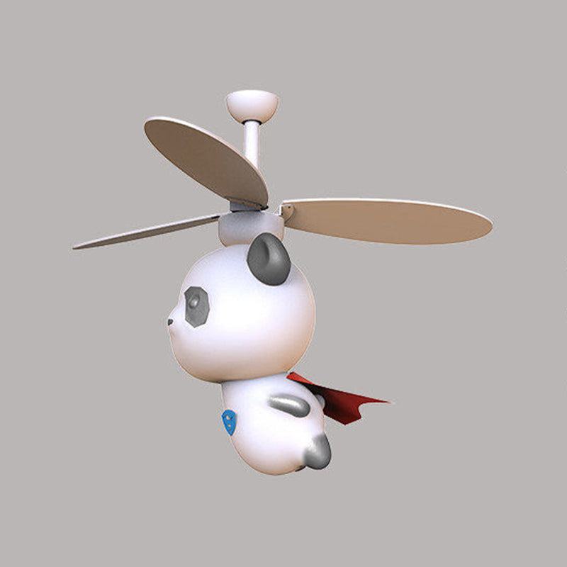 Cartoon Style Ceiling Fan Lamp 6th Gears Adjustment Ceiling Fan Light for Children Room