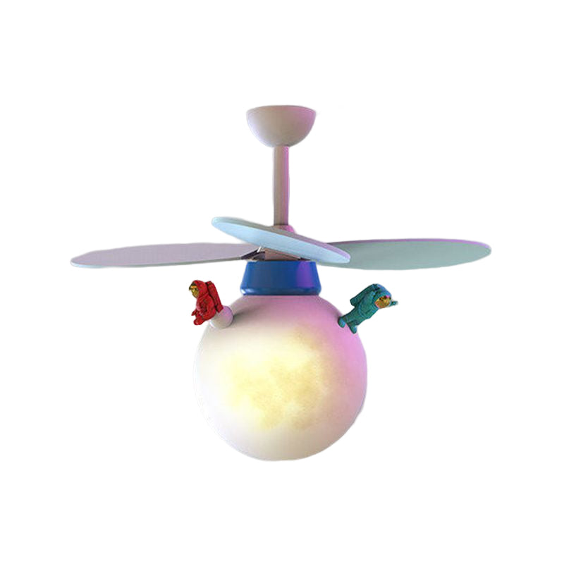 Cartoon Style Ceiling Fan Lamp 6th Gears Adjustment Ceiling Fan Light for Children Room