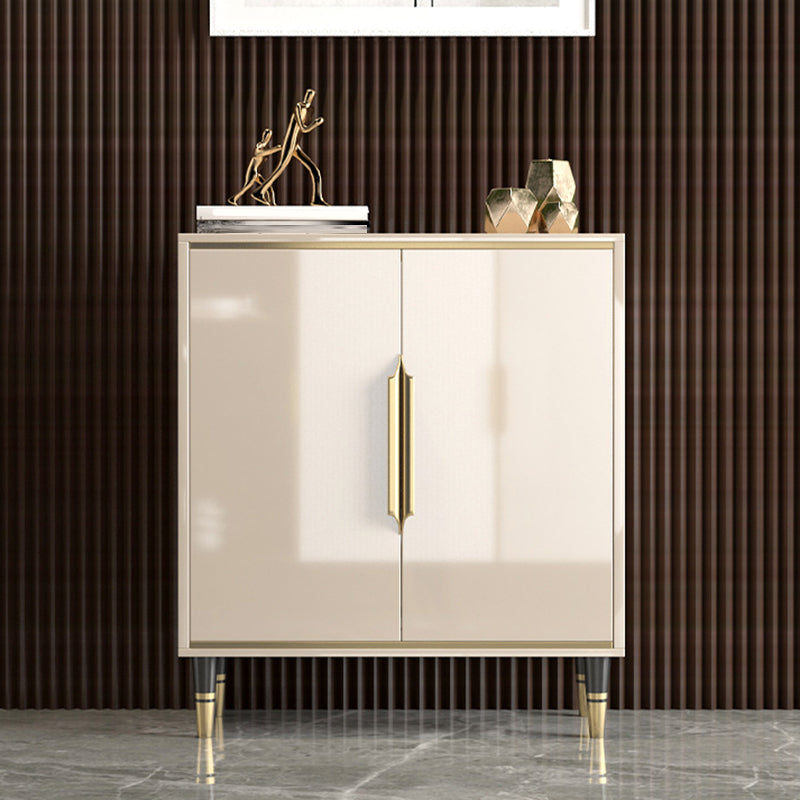 Glam Style Side Board Wood/Stone Top Sideboard with Door for Home Use