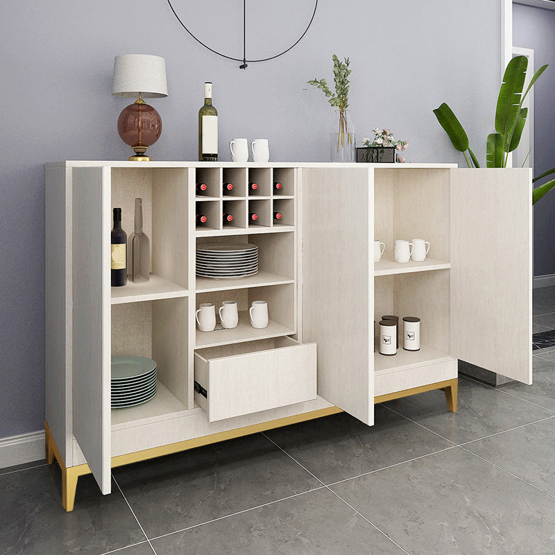 Wooden Rectangle Storage Sideboard Luxury Sideboard with Drawers and Doors