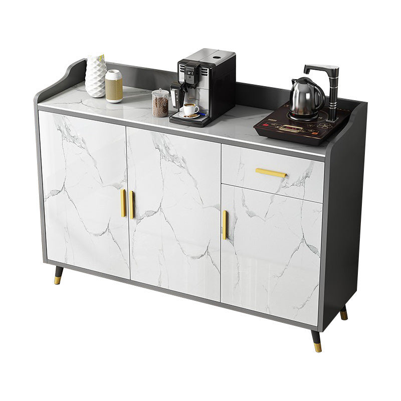 Glam Stone Sideboard Adjustable Shelves Dining Room Kitchen Sideboard