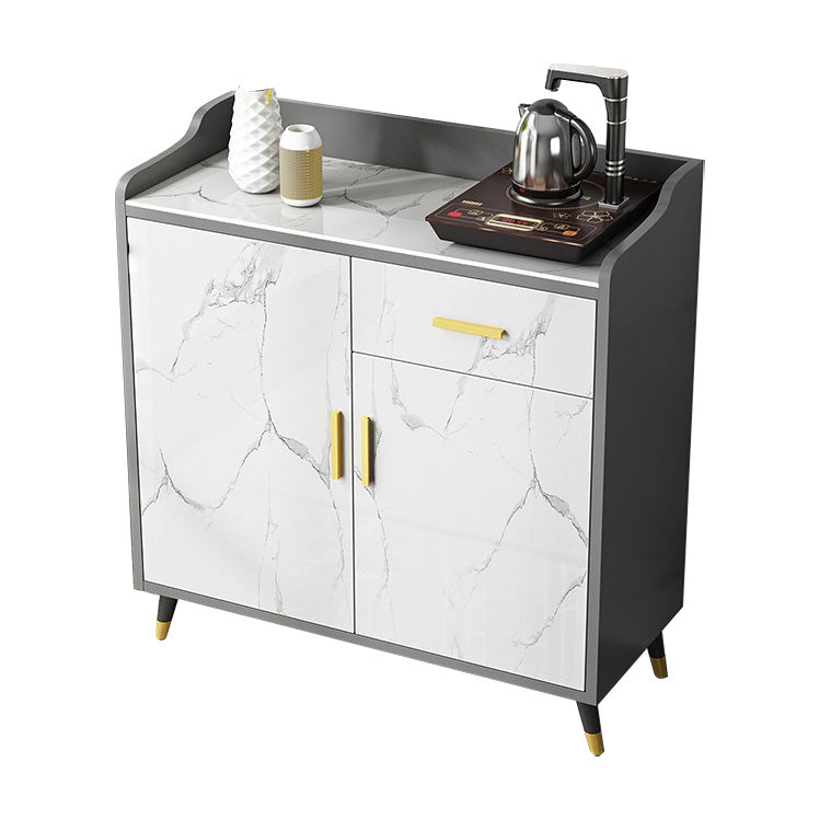 Glam Stone Sideboard Adjustable Shelves Dining Room Kitchen Sideboard