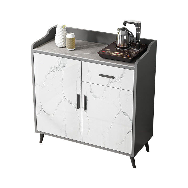 Glam Stone Sideboard Adjustable Shelves Dining Room Kitchen Sideboard