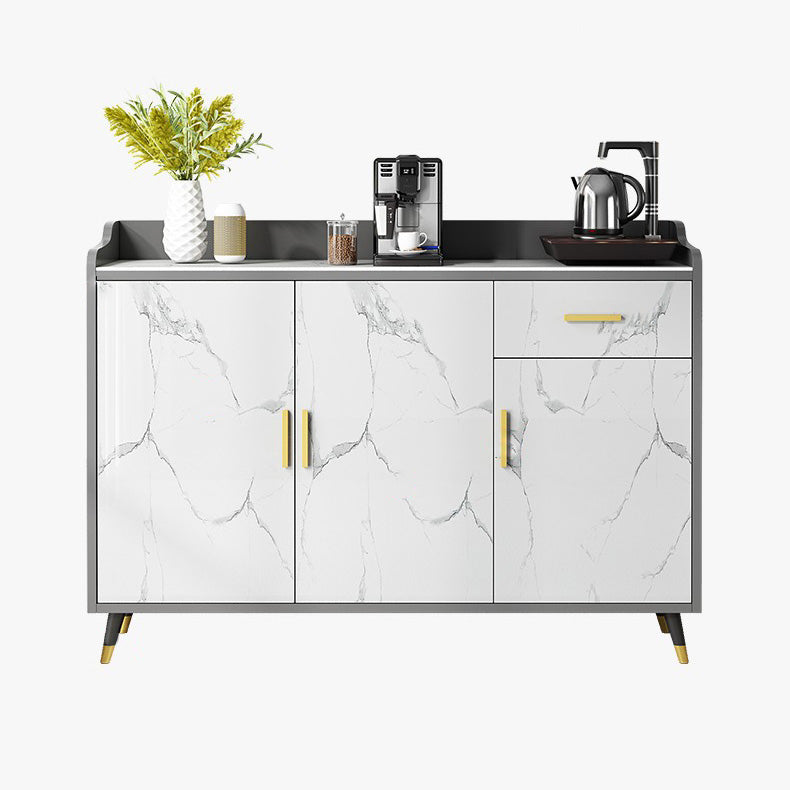 Glam Stone Sideboard Adjustable Shelves Dining Room Kitchen Sideboard