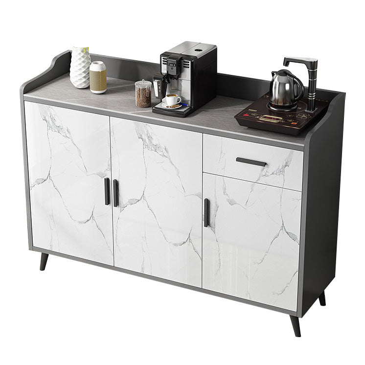 Glam Stone Sideboard Adjustable Shelves Dining Room Kitchen Sideboard