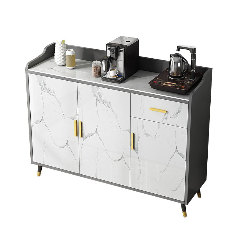 Glam Stone Sideboard Adjustable Shelves Dining Room Kitchen Sideboard