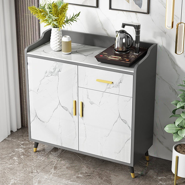 Glam Stone Sideboard Adjustable Shelves Dining Room Kitchen Sideboard