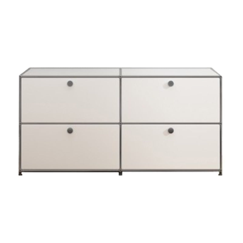 Modern Style White Sideboard Engineered Wood Sideboard for Living Room