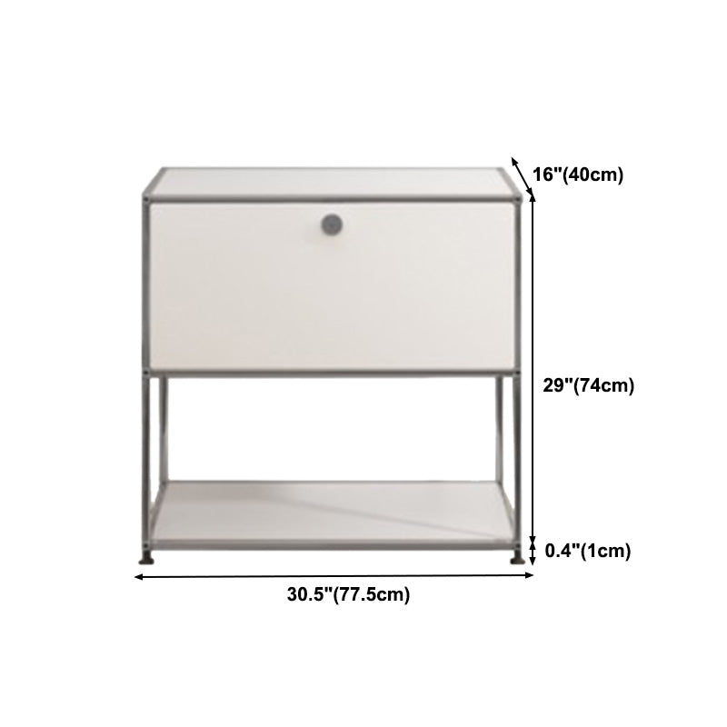 Modern Style White Sideboard Engineered Wood Sideboard for Living Room