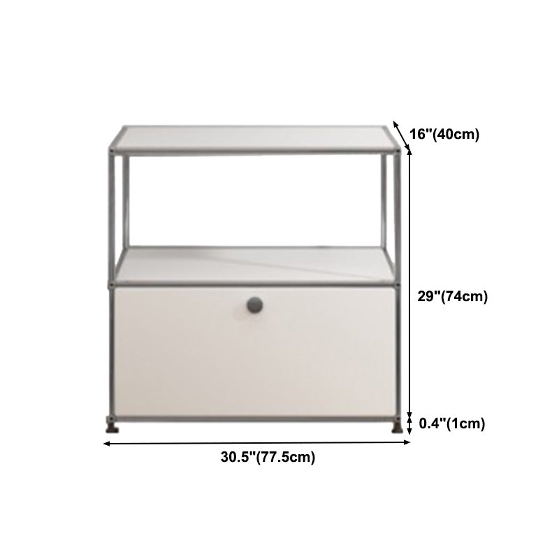 Modern Style White Sideboard Engineered Wood Sideboard for Living Room