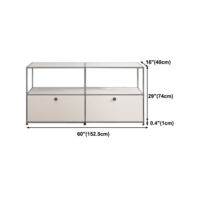 Modern Style White Sideboard Engineered Wood Sideboard for Living Room