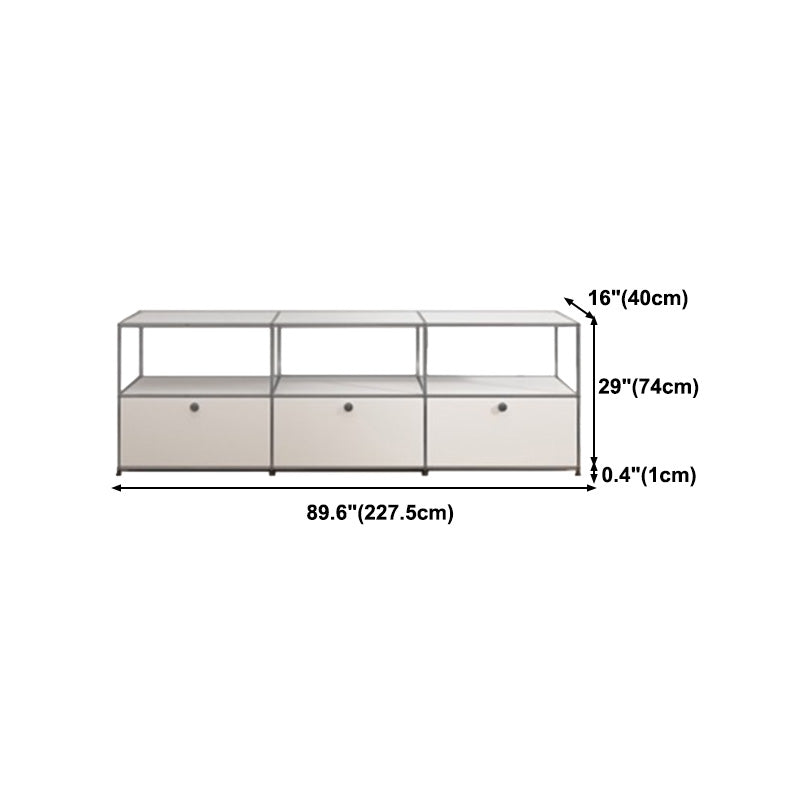 Modern Style White Sideboard Engineered Wood Sideboard for Living Room