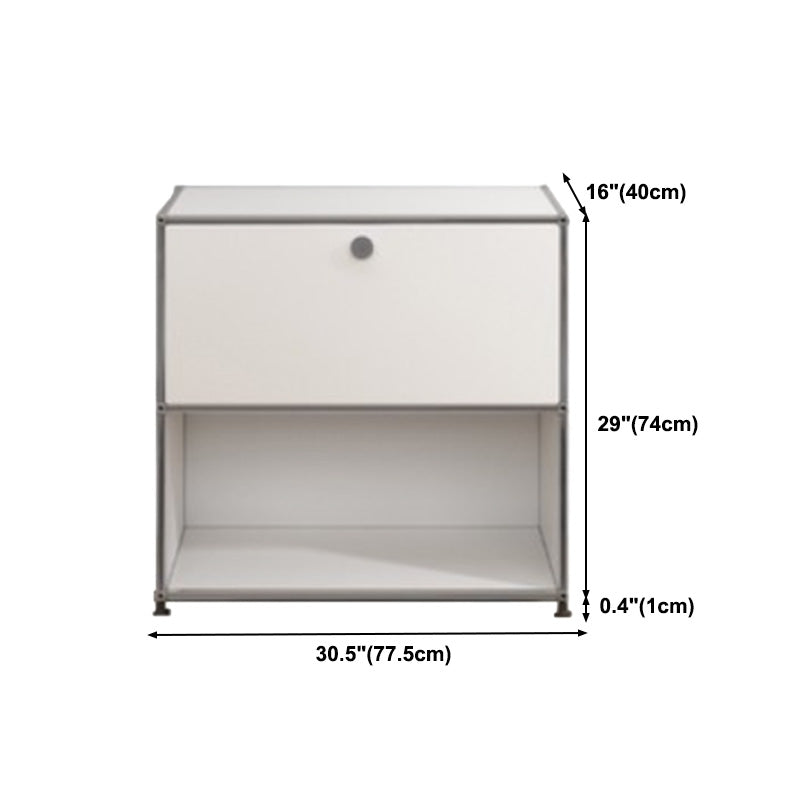 Modern Style White Sideboard Engineered Wood Sideboard for Living Room