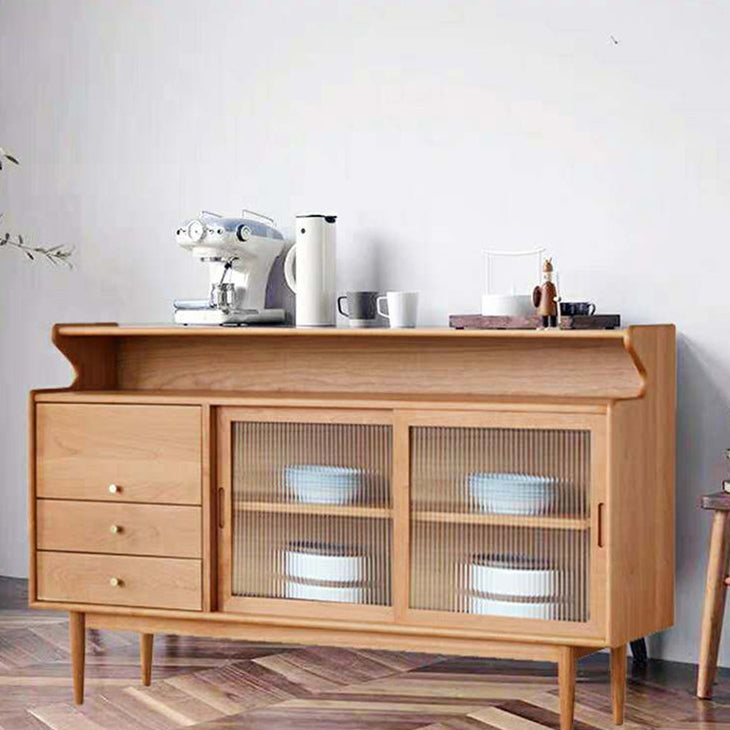 Contemporary Wood Sideboard Doors and 2 Drawer Cupboard for Living Room