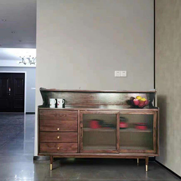 Contemporary Wood Sideboard Doors and 2 Drawer Cupboard for Living Room