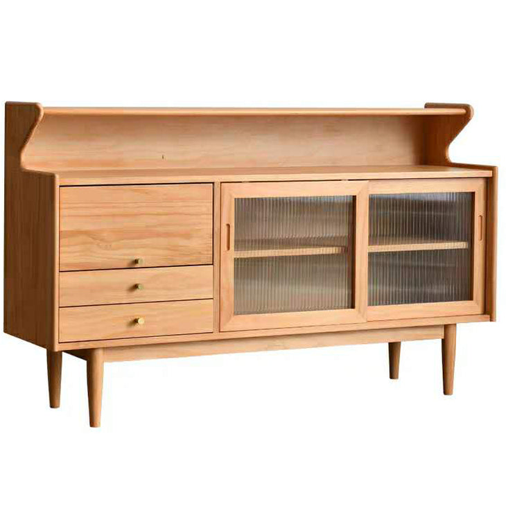 Contemporary Wood Sideboard Doors and 2 Drawer Cupboard for Living Room