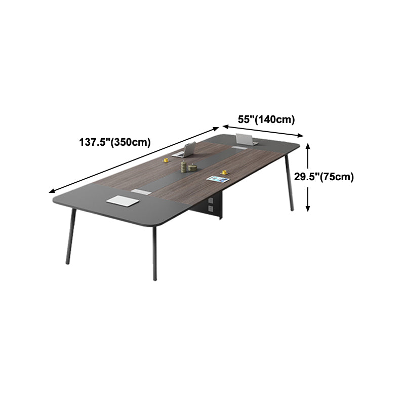 Modern Manufactured Wood Office Desk Rectangular Desk with Metal Legs