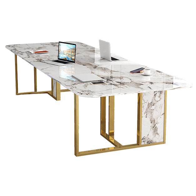 Rectangle Office Table Industrial Sintered Stone Meeting Desk